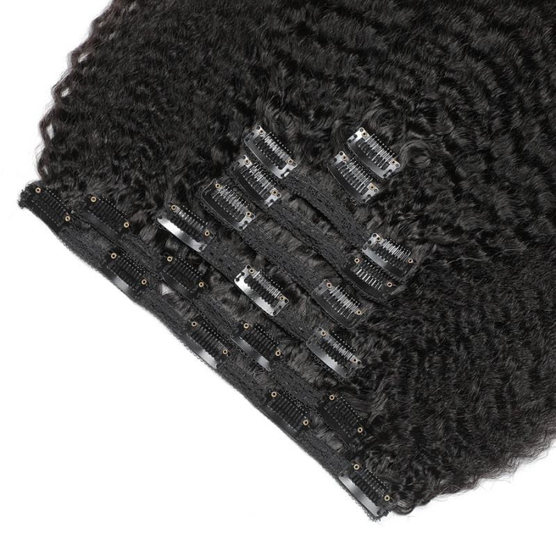 Raw Kinky Straight Yaki Clip-in Hair Extensions (Set of 8)